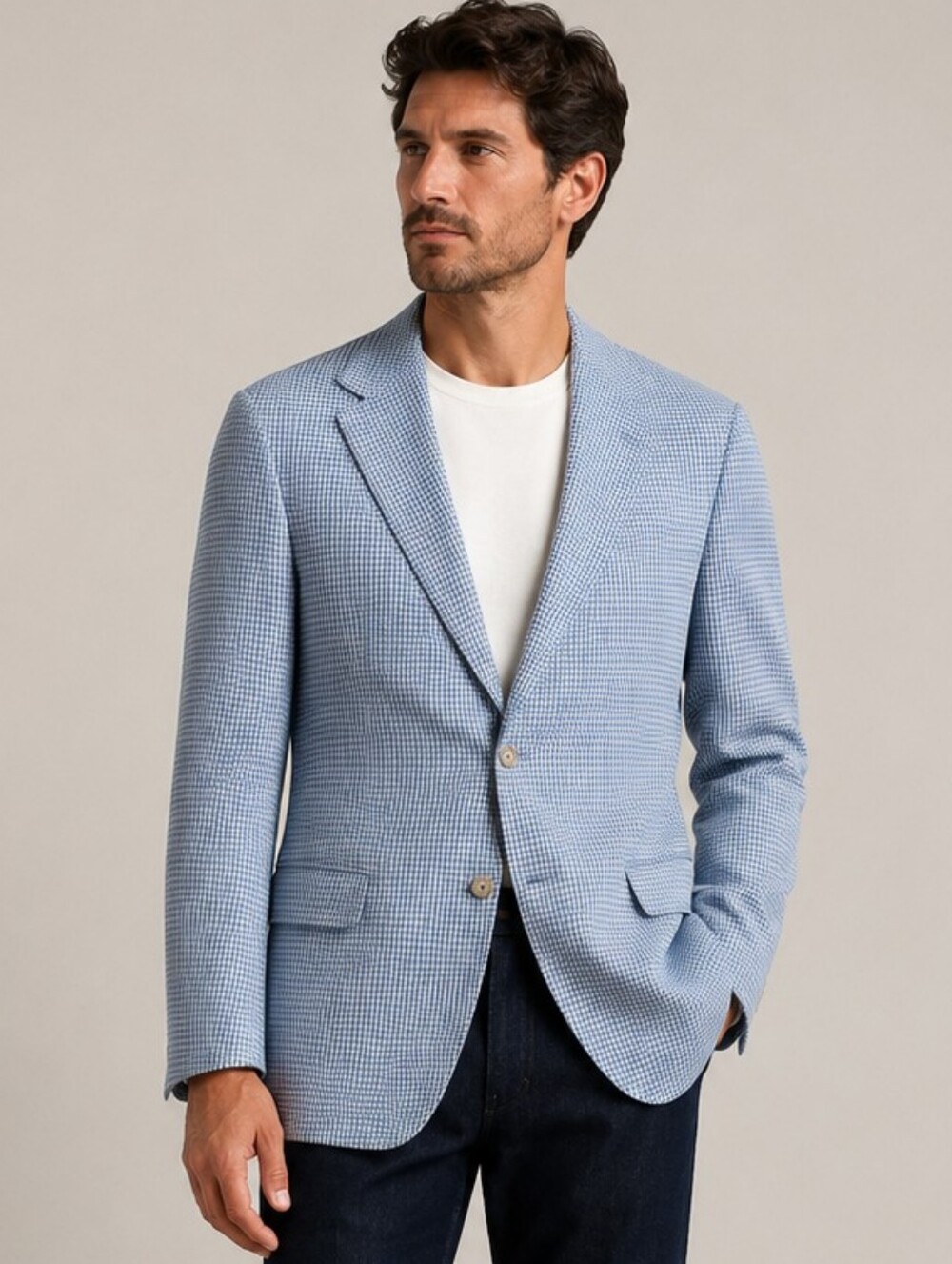 Vintage Nordstrom x Magee of Donegal 100% Silk Houndstooth Sport Coat 46XL
